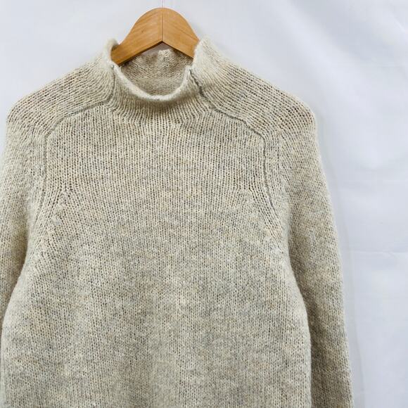 Aritzia Golden TNA Oatmeal mock neck oversized sweater - Picture 3 of 9